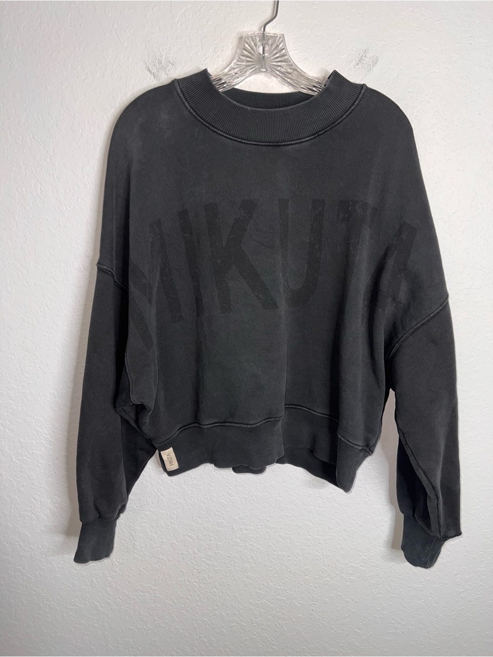 MIKUTA Sweater Women’s Small The Stone Dolman Oversized Sleeves Gray